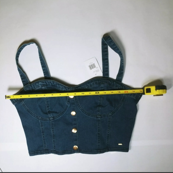 GUESS Denim Cropped Top - Picture 5 of 8